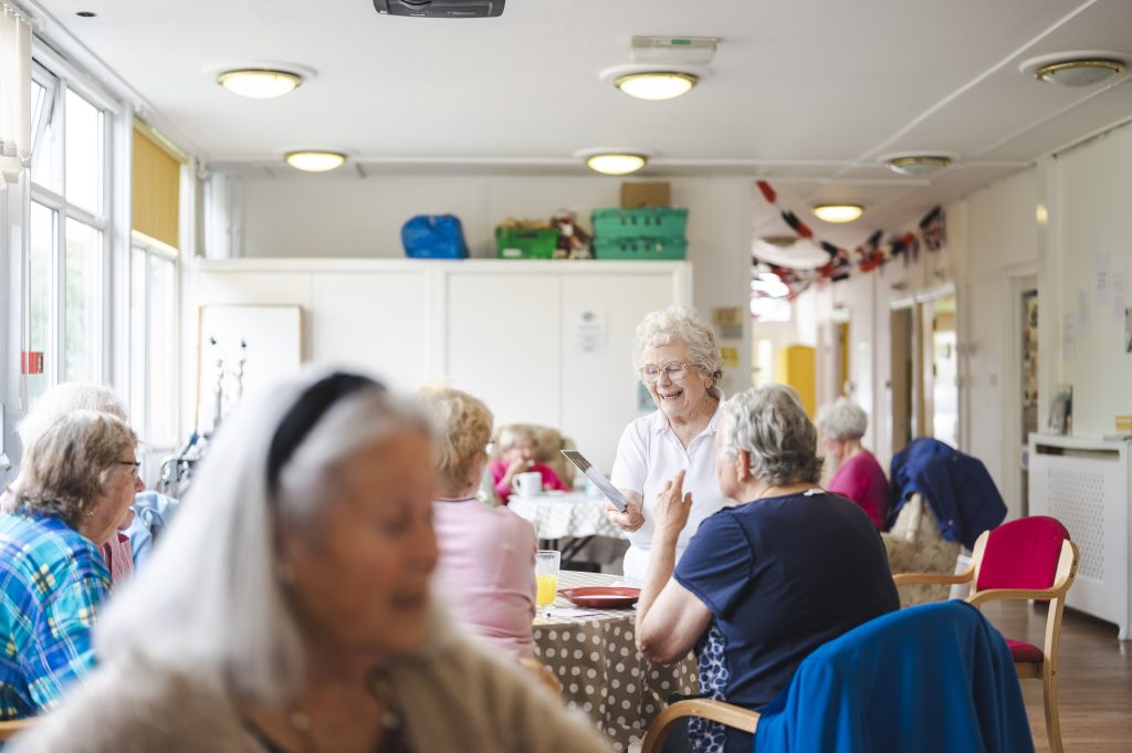 Older people in a care facility