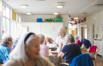 Older people in a care facility